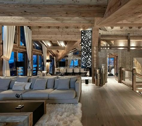 Chalet Interior Design, Chalet Interior, Chalet Design, Luxury Ski Chalet, Interior Design Per La Casa, Ski House, Relaxation Room, Ski Chalet, Hot Tub Outdoor