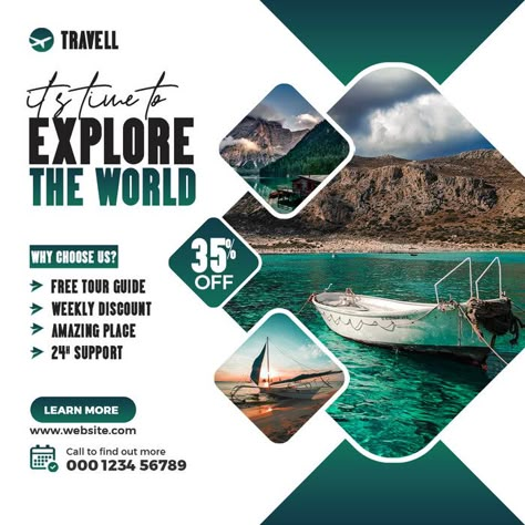 Travel Agency Social Media Post Template #pikbest#templates Travel Agency Instagram Post, Tours And Travels Creative Ads, Jiji Background, Travel Agency Social Media Posts, Travel Post Design, Travel Social Media Design, Travel Agency Poster, Travel Instagram Post, Travel Agency Social Media