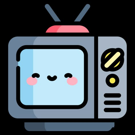 Cute Tv Drawing, Tv Drawing, Time Icon, Easy Drawings For Beginners, Desain Editorial, Fashion Drawing Sketches, Stick Figure Drawing, Tv Icon, Black And White Art Drawing