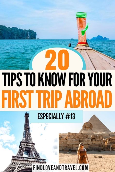 Ready to take the leap and start traveling abroad? Here are my top travel tips you should know, including budgeting, planning, and packing! If you never traveled internationally, this list is for you. You can use it as a check list for things to to know before visiting your first new country | Travel tips | International Travel | Traveling abroad | Planning a trip Packing Tips For International Travel, Travel Abroad Checklist, Things To Do Before Traveling Internationally, International Checklist Travel, Tips For Traveling Abroad, Traveling Internationally Tips, International Travel Checklist, Travel Tips With Baby, International Travel Essentials