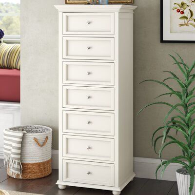 Andover Mills Jago 7 Drawer Lingerie Chest | Wayfair Tall Narrow Dresser, Lingerie Dresser, Narrow Dresser, Lingerie Chest, Beautiful Dresser, Shabby Chic Dresser, Tall Dresser, Shabby Chic Bedroom, Closet System