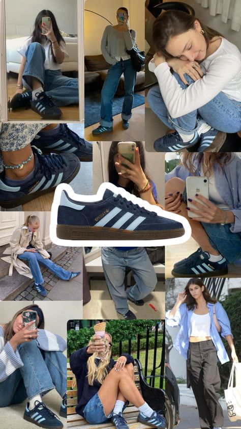 adidas spezial 🫐🫐 Blue Adidas Shoes, Mode Tennis, Samba Adidas Outfit, Adidas Gazelle Outfit, Adidas Samba Outfits, Samba Outfits, Looks Adidas, Adidas Samba Outfit, Samba Outfit