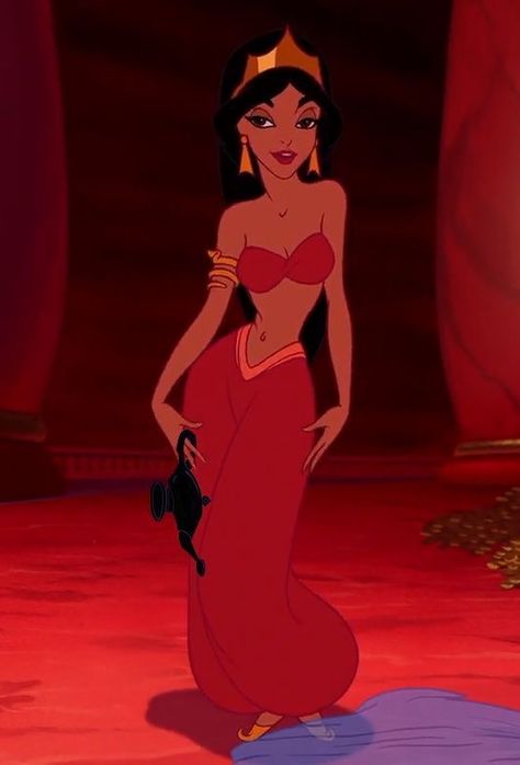 Red Princess, Disney Jasmine, Aladdin And Jasmine, Disney Aladdin, Old Disney, Pinturas Disney, Fantasias Halloween, Disney Aesthetic, Princess Jasmine