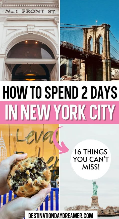 Best Places To Visit In New York City, New York City Free Things To Do, New York City What To Do, New York City 2 Day Itinerary, New York Visit Bucket Lists, Guide To New York City, Nyc Visit Bucket Lists, First Time Trip To Nyc, Best Of New York City