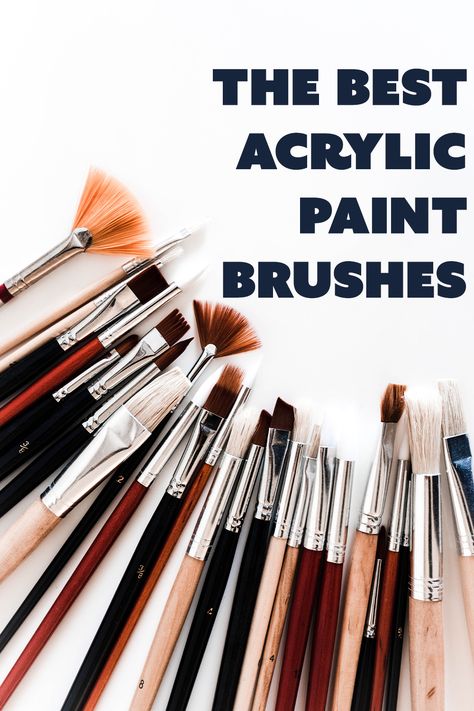 What Paint Brushes To Use, Best Acrylic Paint Brushes, Best Acrylic Brushes, Best Paint Brushes For Acrylic, Brushes For Acrylic Painting, Best Acrylic Paint, Watercolour Tips, Paint Brush Sizes, Mixing Paint Colors