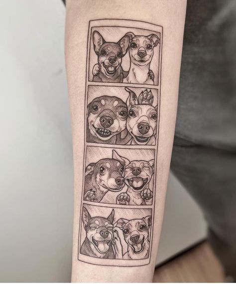 Oscar Tattoo, Matching Symbols, Boss Tattoo, Tatoo Dog, Best Friend Tattoo, Dog Portrait Tattoo, Tattoos Meaningful, Tribute Tattoos, Tattoos For Lovers