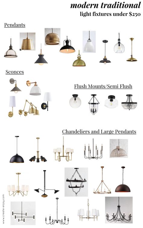 Different Light Fixtures In Same Room, Matching Ceiling Lights, How To Pair Kitchen And Dining Lights, Light Fixtures That Go Together, Modern Traditional Pendant Lights, Traditional Modern Light Fixtures, Traditional Kitchen Pendant Lights, French Country Lighting Fixtures, Kitchen Lighting Combinations