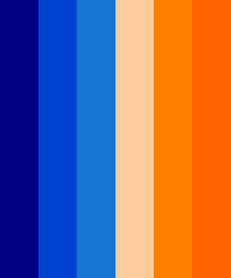 Blue And Orange Color Scheme, Blue Color Pallet, Blue Pallets, Orange Color Scheme, Navy Color Palette, Hug Gif, Orange Palette, Orange Color Schemes, Orange Color Palettes