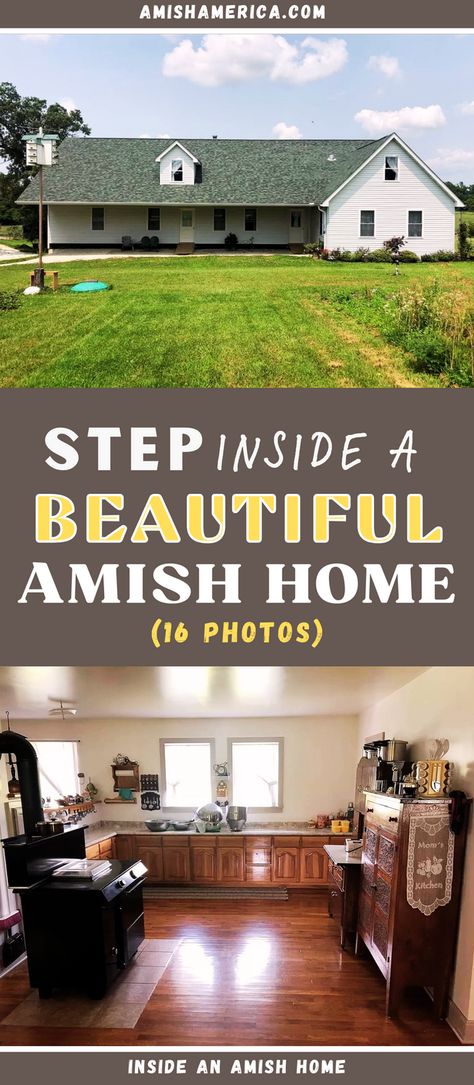 Step inside a beautiful Amish home located in Pike County. Built in 2017 this home offers wood floors, living room, kitchen, pantry, 2 bedrooms, sewing room or 3rd bedroom, washroom, & mud room. Early American Home Interiors, Amish Living Lifestyle, Amish Lifestyle Ideas, Amish Kitchen Design, Amish Interior Design, Amish Ways Of Living, Amish Style Home, Amish House Interior, Amish Built Homes