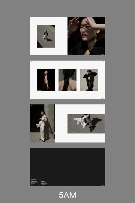 Elisa Schenke’s portfolio website combines modern, elegant design with bold present typography and a minimalist Wordmark. The black and white color scheme in credits and Layout supports the modern Logo and photographs. Her work combines architectural aesthetics, sophisticated styling and a modern approach to visual storytelling and editorial design. The elegant webdesign, visual identity and logo focus on an aesthetic presentation of her photographs. Modern Magazine Layout Design, Elegant Graphic Design, Minimalist Editorial, Aesthetic Presentation, Photography Minimalist, Lookbook Layout, Minimalist Branding, Lookbook Design, 포트폴리오 레이아웃