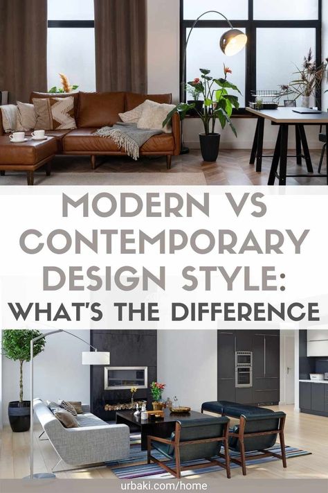 Contemporary Vs Modern Interior Design, Modern Bauhaus Interior, Modern Vs Contemporary Design, Contemporary House Interior, Contemporary Interior Design Style, Monochrome Interior Design, Types Of Interior Design Styles, Contemporary Vs Modern, Modern Contemporary Interior Design