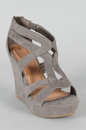 strappy platform wedges from Wanelo $22.30 Grey Wedges, Timberlands, Heels & Wedges, Crazy Shoes, If The Shoe Fits, I Love Shoes, Shoe Closet, Shoe Fits, Shoe Obsession