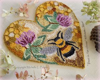 Michelle Palmer: Palmer Patterns Michelle Palmer, Punch Embroidery, Rug Hooking Patterns, Needle Embroidery, Punch Needle Patterns, Penny Rugs, Punch Needle Embroidery, Needle Punch, Wool Applique