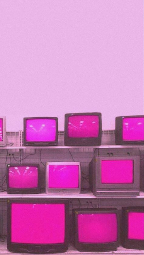 90s Aesthetic Wallpaper Retro Pink, Retro Tv Aesthetic Wallpaper, Harajuku Aesthetic Background, Pink Retro Futurism, Vintage Pink Aesthetic Wallpaper 90s, Tv Aesthetic Grunge, Pink Tv Aesthetic, Old Television Aesthetic, Lockscreen Aesthetic Vintage 90s