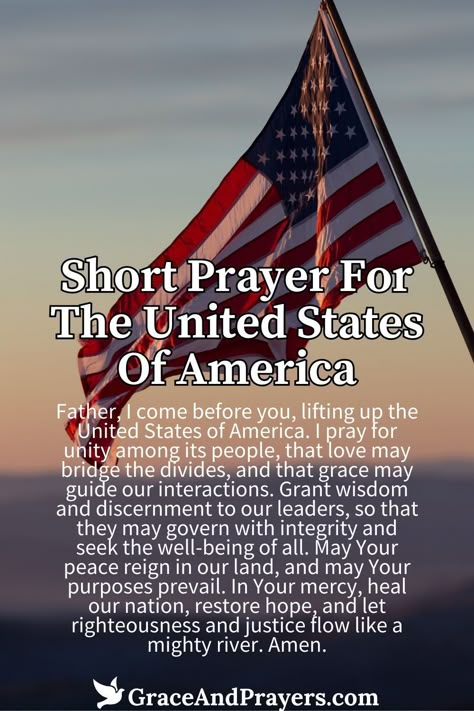 4th Of July Prayer, Prayer For Our Nation America, Pray For America United States, Prayer For America United States, Prayers For America United States, God Bless America Quotes, July Prayer, Prayers For Our Nation, Prayer For America