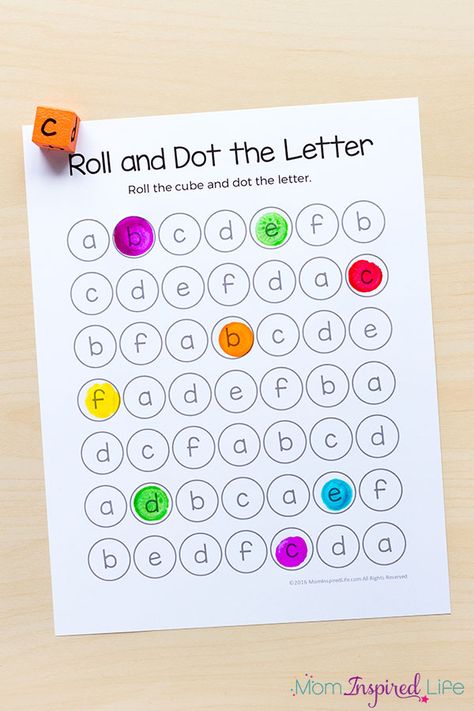 Roll and dot the letter alphabet game. Prek Group Activities, Group Activities For Preschool, Identifying Letters Preschool, Identify Letters Activities, Recognize Alphabet Activities, Letters Activities, Group Activities For Preschoolers, Identify Alphabet Activities, Identifying Alphabet Activities