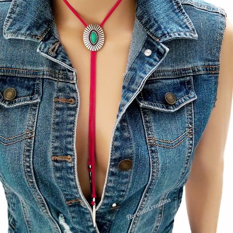 Bolo Tie Outfit, Ties Outfit, Western Wedding Gifts, Bolo Tie Necklace, Ties For Women, Western Bolo Tie, Women Western Wear, Bolo Necklace, Aztec Style