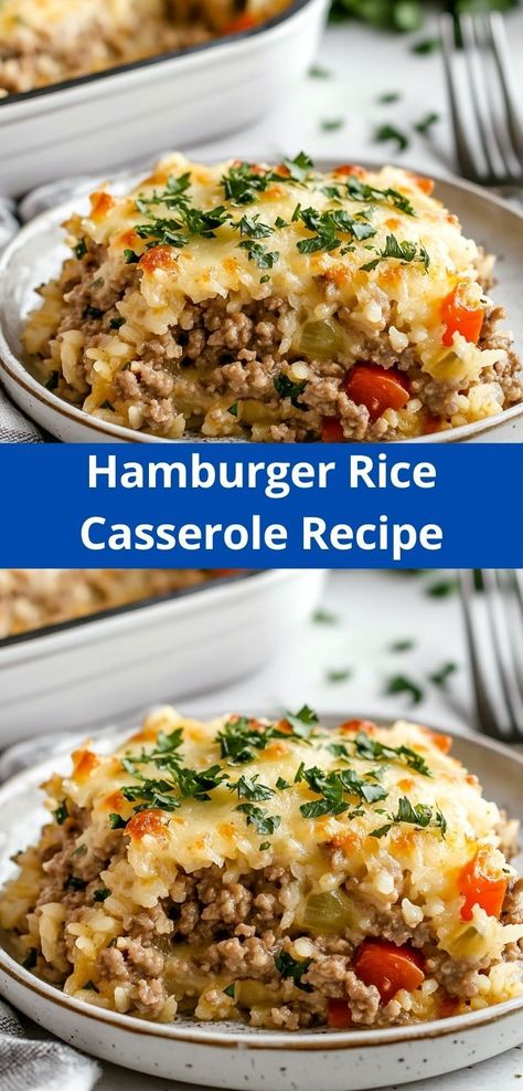 Searching for flavorful beef recipes? Look no further! This Hamburger Rice Casserole combines tender ground beef with savory rice and vegetables, creating a satisfying one-dish meal that’s sure to please everyone at the table.