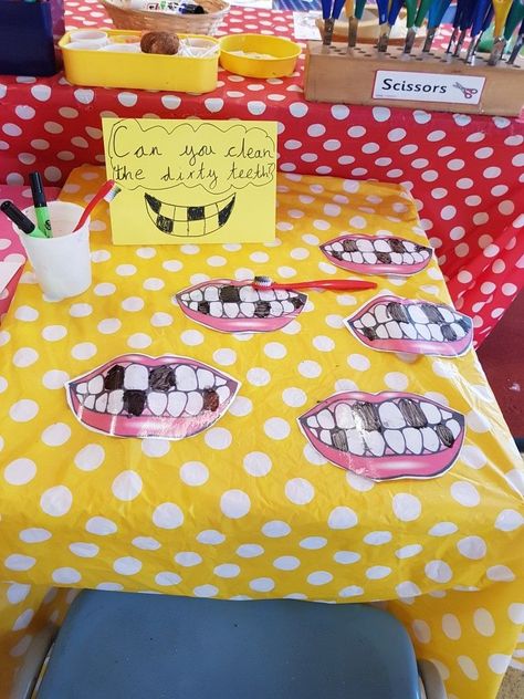 People who help usbrushing teethdentistself-careeyfsnurseryschool Psed Activities Eyfs, Healthy Eyfs Activities, Occupation Art For Preschool, People Who Helps Us Activities, Eyfs Dentist Ideas, Hygiene Eyfs Activities, Teeth Brush Activity, Brushing Teeth Eyfs Activities, Community People Activities