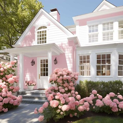 Pink House Exterior, Casas The Sims 4, Pastel House, Pink House, Dream House Rooms, Cute House, Pink Houses, Barbie Dream House, Dream House Interior