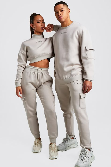 His Cargo Sweater Tracksuit #AFF, , #AFF, #affiliate, #Tracksuit, #Sweater, #Cargo Men Tracksuit Outfit, Jogger Outfits, Sweat Suits Outfits, Outfits For Couples, Sporty Outfits Men, Tracksuits For Men, Suits Outfits, Sports Wear Fashion, Sweat Suits