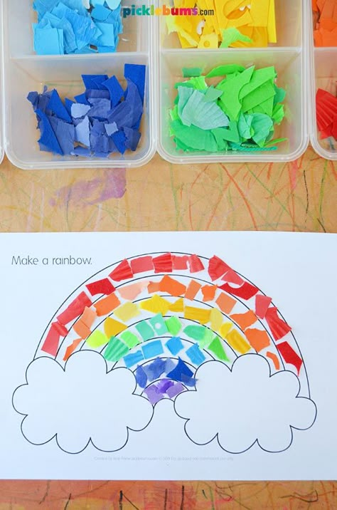 Rainbow Theme Lesson Plans, Rainbow Crafts Preschool Printables, All About Colors Activities, Color Themed Preschool Activities, Color Arts And Crafts For Preschool, Colors For Preschool Activities, Color Activity For Preschoolers, Primary Colours Activity For Preschool, Rainbow Activity For Kindergarten