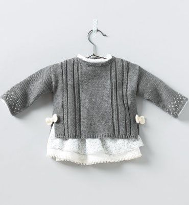 Breipatroon Trui Knit Baby Sweaters, Baby Knitwear, Crochet Baby Girl, Baby Knits, Baby Jacket, Baby Sweater, Baby Cardigan, Knitting Girls