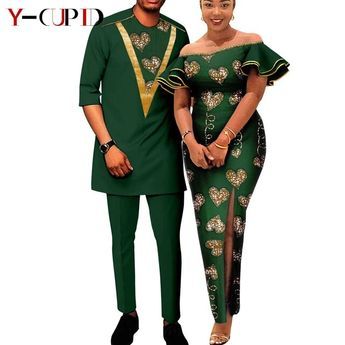 Stylish Matching African Outfits Couples | Couple Matching Outfits Clothing African - Africa Clothing - Aliexpress Couple Ankara Styles, Couple Traditional Outfits African, Couples Outfits For Pictures, African Outfits For Women, African Print Dresses For Women, Rastafari Art, Couples Dress, Couples African Outfits, Africa Clothing