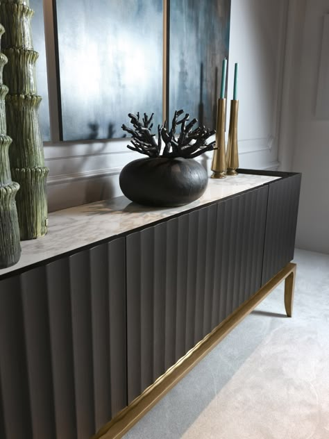 AURIGA | Sideboard By Bellotti Ezio Luxury Console, Luxury Sideboard, Sideboard Modern, Dining Room Console, Sideboard Decor, Mdf Panel, Console Table Design, Sideboard Designs, Modern Sideboard