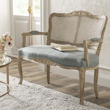 French Country Settee, French Settee, Classic Furniture Living Room, French Furniture Bedroom, Settee Bench, French Sofa, Modern French Country, Kelly Clarkson Home, French Country Design