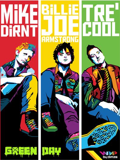 Billy Joe Armstrong, Green Day Billie Joe, Tré Cool, Billie Joe Armstrong, Pop Art Portraits, Rock N’roll, I'm With The Band, Emo Bands, Band Posters