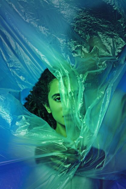 Plastic Wrap Photoshoot, Plastic Photoshoot, Plastic Portrait, Plastic Photography, Panther Pictures, Vivid Photography, Abstract People, Ap Studio Art, Plastic Foil