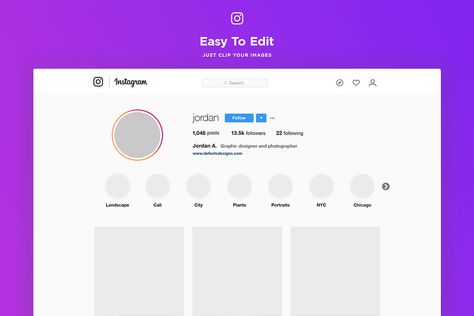 Free #Instagram #Web #Profile Template was coming from Jordan Andrews. It comes in customizable PSD file format, and all the layers are well organised and folders are named correctly for easy customization. You can use it to see how your photos will look like, or to create a lovely photo gallery. This template will surely help you speed up your work. Instagram Profile Template, Webpage Template, Instagram Profile Pic, Profile Template, Web Mockup, About Instagram, Picture Templates, Instagram Website, Profile Pictures Instagram