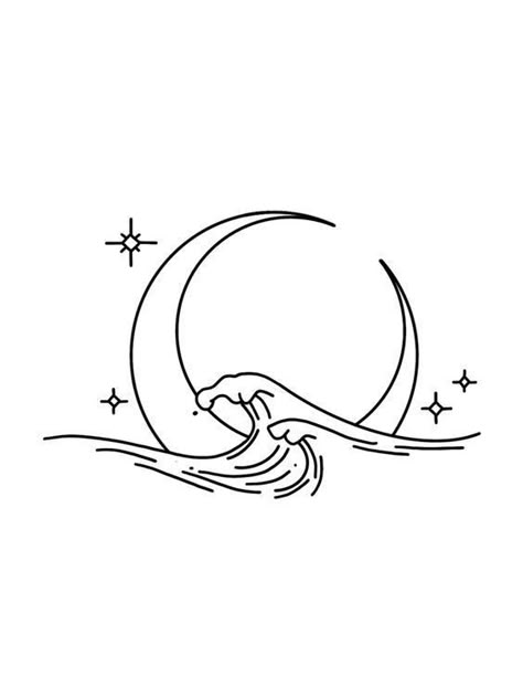 Moon And Waves, Travel Tattoo Ideas, Wave Tattoo Design, Travel Tattoos, Vintage Logos, Moon Tattoo Designs, Sun Tattoos, Passport Stamps, Small Hand Tattoos