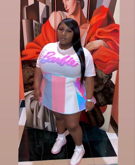 Plus Size Barbie Outfit, Hippie Style Outfits, Baddie Outfits Summer, Plus Size Baddies, Fye Outfits, Apple Shape Outfits, Plus Size Baddie Outfits, Corset Skirt, Cute Birthday Outfits