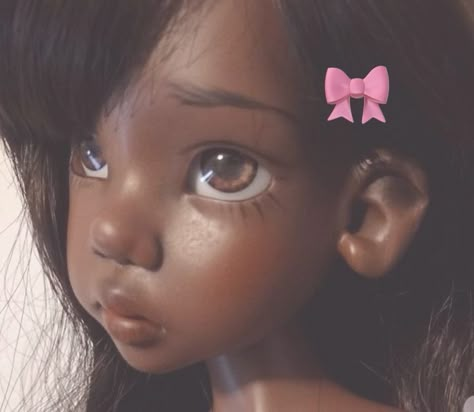 Doll Beauty Aesthetic, Doll Aesthetic, Black Art Pictures, Black Doll, Cartoon Profile Pics, Everything Pink, Pretty Dolls, Ball Jointed Dolls, Blythe Doll