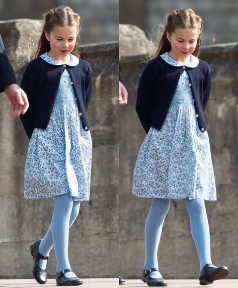 Princess Charlotte Dresses, Prince William Family, Princesa Charlotte, Easter Service, Charlotte Dress, Prince Louis, Windsor Castle, Prince William And Kate, Duchess Kate