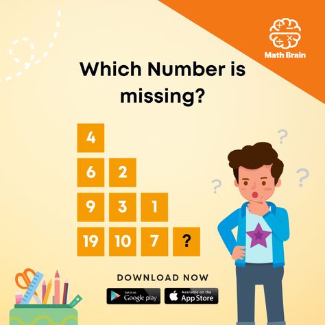 Only a true math lover can see the missing number! 🔍🔍❌❌🤔🤔 #mathriddle #riddles #brainteaser #riddlesdaily #mathriddles #mathforkids #mathchallenge #brainteaserschallenge #funmathgame #mathgamesmathbrain #quiztime #mathquiz #mathlovers Missing Numbers, Math Riddles, Math Challenge, Fun Math Games, Brain Teasers, Math For Kids, Riddles, Math Games