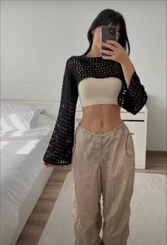 Outfit Amazon Finds, Streetstyle Aesthetic, Crochet Top Outfit, Mode Zara, Diy Vetement, Pinterest Outfits, Swaggy Outfits, Mode Inspo, Casual Style Outfits