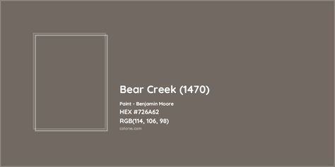 Benjamin Moore Bear Creek, Benjamin Moore Bear Creek Exterior, Bear Creek Benjamin Moore, Painted Bedroom Doors, Munsell Color System, Benjamin Moore Exterior, Analogous Color Scheme, Paint Color Codes, Rgb Color Codes