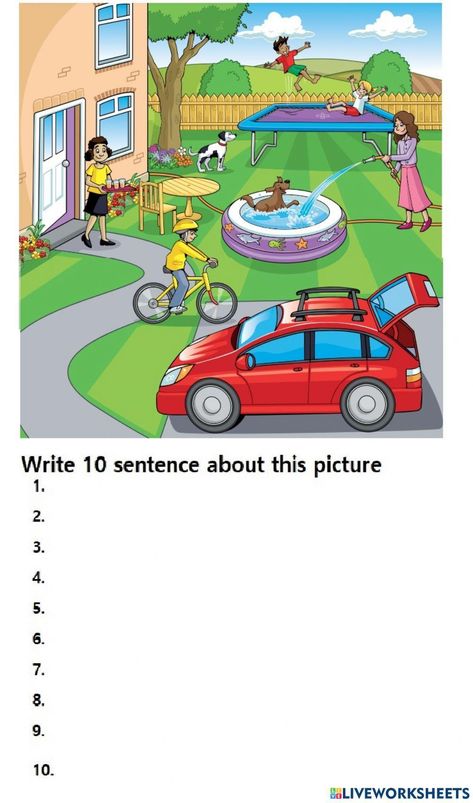 Speaking Activities For Kids, Conversation Pictures, Picture Story Writing, English Conversation For Kids, Speaking Activities English, Creative Writing Worksheets, Picture Comprehension, Reading Comprehension For Kids, Reading Comprehension Lessons