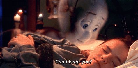 You Wake Up to a Supercreepy Stranger the Next Morning Casper 1995, Can I Keep You, Hearing Voices, Casper The Friendly Ghost, Kids' Movies, Friendly Ghost, 90s Childhood, Christina Ricci, Distance Relationship