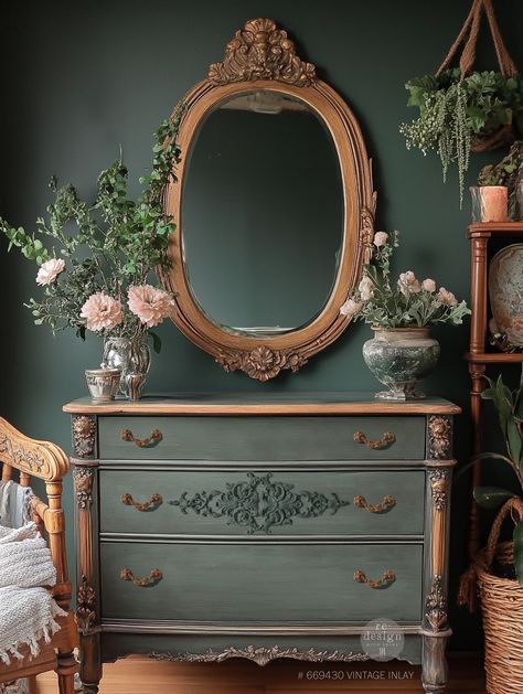 Sage Dresser, Floating Nightstand Ideas, Modern Floating Nightstand, Nightstand Ideas, Furniture Makeover Inspiration, Re Design, Vintage Bedroom Decor, Refinishing Furniture Diy, Painted Furniture Colors