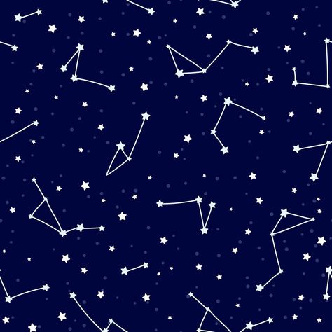 Seamless pattern with constellations and stars on dark background, galaxy themed ornament for wrapping paper or textile Galaxy Vector, Space And Galaxy, Background Galaxy, Star Constellations, Dark Background, Art Background, Dark Backgrounds, Constellations, Seamless Pattern