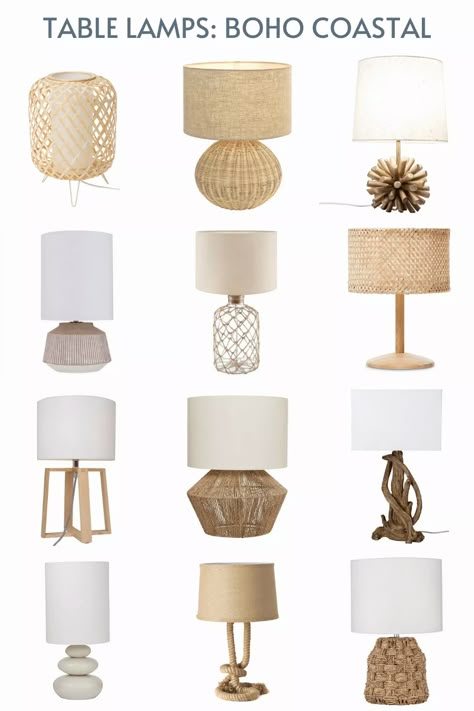 Affordable Table Lamps Online: 60 Unique Styles - TLC Interiors Boho Table Lamps, Boho Table Lamp, Boho Nightstand, Bedside Table Decor, Boho Lamp, House Lamp, Table Lamps Living Room, Coastal Boho, Kraf Diy