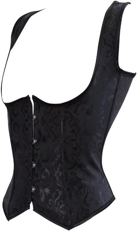 Amazon.com: Underbust Corsets for Women Bustier Stripe Plus Size Vintage Waist Cincher Bodyshaper Vest: Clothing, Shoes & Jewelry Underbust Vest, Vtuber Model Ideas, Vampire Outfit, Vest Corset, Waist Vest, Corset Top Black, Corset Underbust, Under Bust Corset, Vampire Clothes