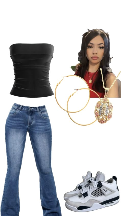 𝐋𝐚𝐭𝐢𝐧𝐚 𝐬𝐜𝐡𝐨𝐨𝐥 𝐟𝐢𝐭❤️ Latina Outfits School Sweatpants, Latina Girl Outfits For School, Mexican Outfit Ideas For School, Latina Aesthetic Outfit Baddie, Girly Latina Outfits, Baddie Latina Outfits For School, Copy And Paste Latina Fits, Chicano Outfit Women, Latina Clothes Style