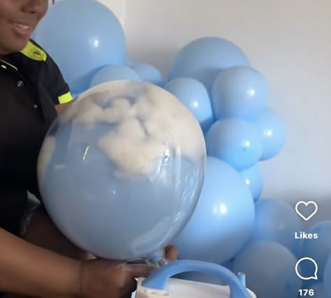 Cloudy Baby Shower Theme, Clouds Baby Shower Theme Boy, Heavenly Baby Shower Theme, Cloud Gender Reveal Ideas, Cloud Theme Gender Reveal, Clouds Gender Reveal, Cloud Themed Baby Shower Ideas, Cloud Gender Reveal, Heaven Sent Baby Shower Theme