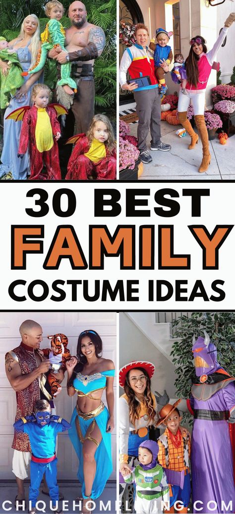 ooking for creative and fun costume ideas for the whole family? 🎃 Here are 34 genius family costume ideas that everyone will love! Whether you're into matching outfits, classic themes, or something quirky and unique, these ideas will inspire you to create a memorable and coordinated look for your next event.  #FamilyCostumes #HalloweenIdeas #GroupCostumes #CreativeFamily #CostumeInspiration Halloween Costumes For The Family, Amazing Family Halloween Costumes, Family Of 5 Superhero Costumes, Xmen Costumes Family, Halloween Costume Ideas For Families, Fun Family Costumes Ideas, Family Dress Up Ideas Costumes, Family Costumes 4 People, Family Funny Halloween Costumes