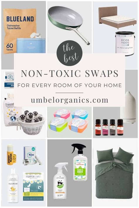 If you’re looking to reduce exposure to harmful toxins in your home, follow these simple swaps to detox your home. From the kitchen to the living room to the bathroom, we have easy solutions to make your home a healthier place for you and your family. By making small swaps today, you’ll be on your way to living a more natural and toxin-free life. Clean Home Products, How To Make Your House Smell Good Naturally, Detoxing Your Home, Non Toxic Alternatives, Clean Non Toxic Living, Non Toxic Living Tips, Living Clean Lifestyle, Non Toxic Kitchen Swaps, Non Toxic Home Swaps